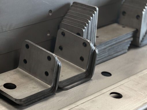 stacks of steel brackets