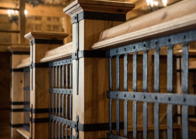 Custom metal handrail with expert craftsmanship featuring precision construction