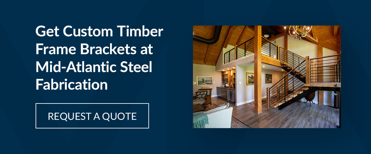 get custom timber frame brackets at mid-atlantic steel fabrication