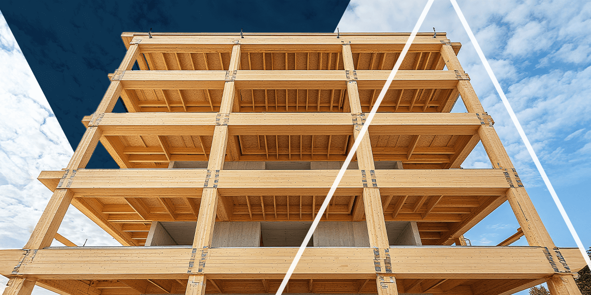 mass timber building under construction