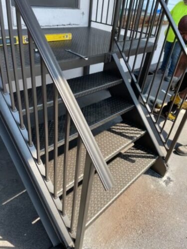 Stairs and small landing